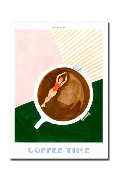 Vivolux | Guten Morgen Kaffee Leinwand Poster