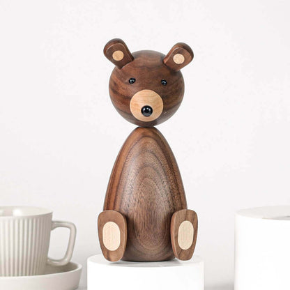 Vivolux | Dänische Holzbraune Bärenfamilie Ornamente