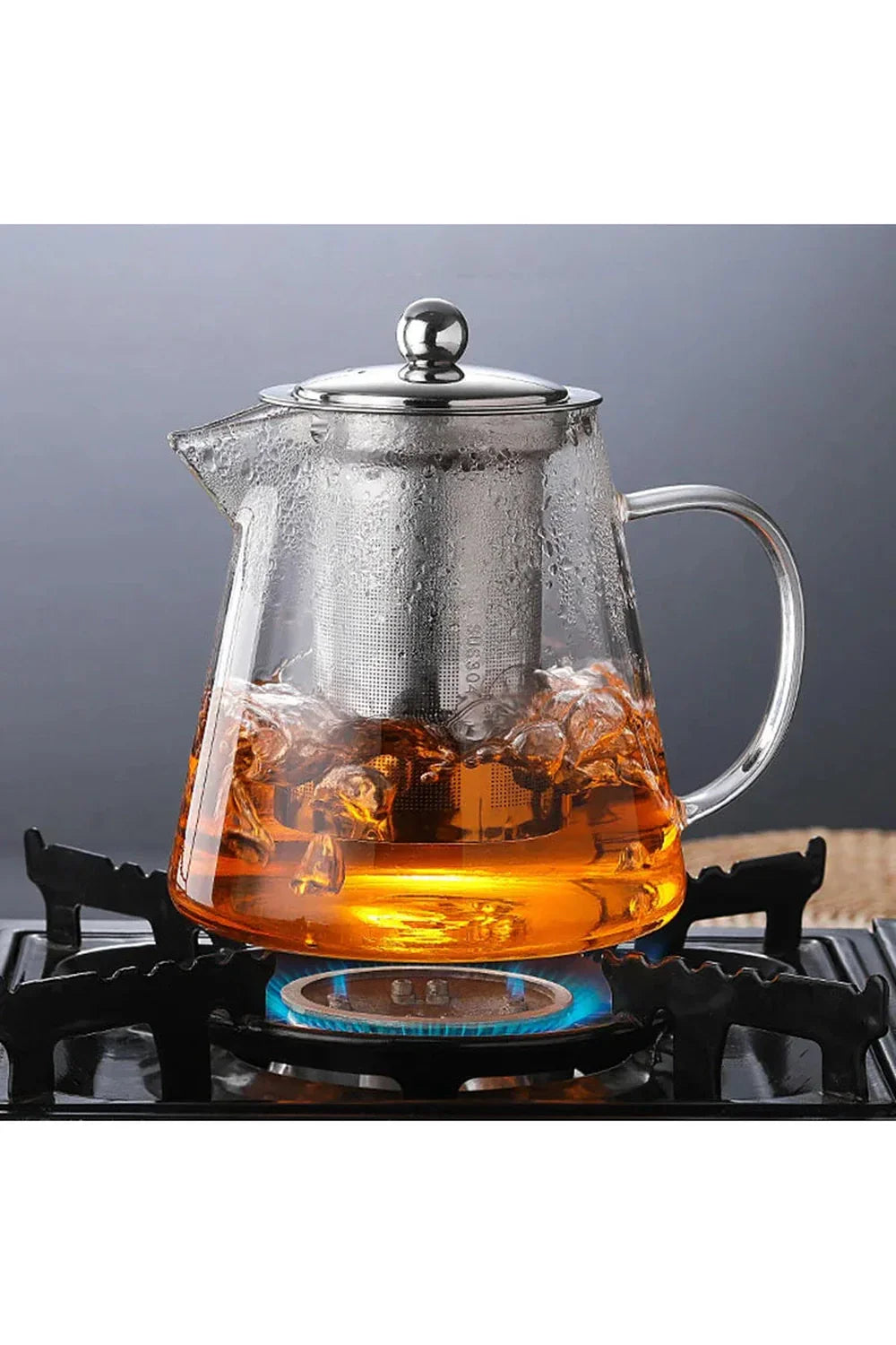 Vivolux | Edelstahl-Infuser-Glas-Teekanne