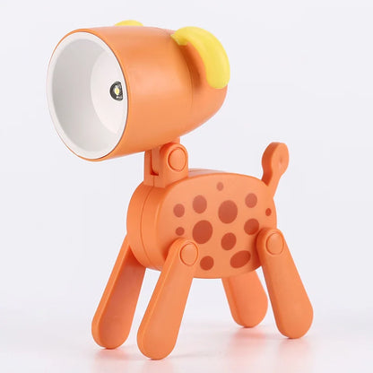 Vivolux | Süße LED-Nachtlampe - Mini-Hund, Hirsch, Dinosaurier Falt-Tischlampe für das Kinderzimmer