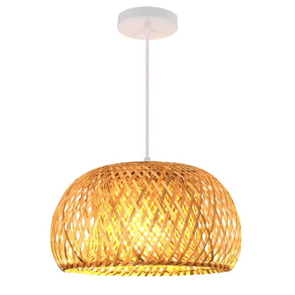Vivolux | Luxora Handgewebte Bambus Pendelleuchte - Umweltfreundliche Deckenlampe