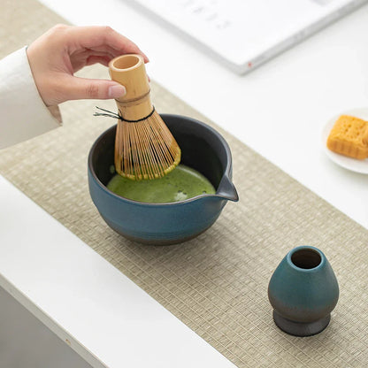 Handgefertigte Keramik Teeschale in Grün – Japanische Matcha-Schüssel für authentisches Teeerlebnis-3