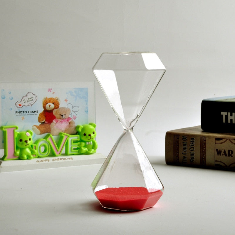 Vivolux | 5–60 Minuten Diamantsanduhr, Sanduhr, Sanduhr, Kindergeschenk, Sanduhr, Heimdekoration, erhältlich in mehreren Farboptionen