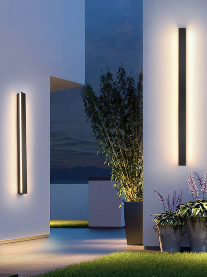 Vivolux | NeroEdge SleekLine Wasserdichte LED Wandleuchte – Moderne Außenlampe in Schwarz