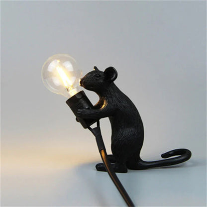 Vivolux | Moderne LED Tier Tischlampen: Harz Ratte, Katze und Eichhörnchen Nachtlichter
