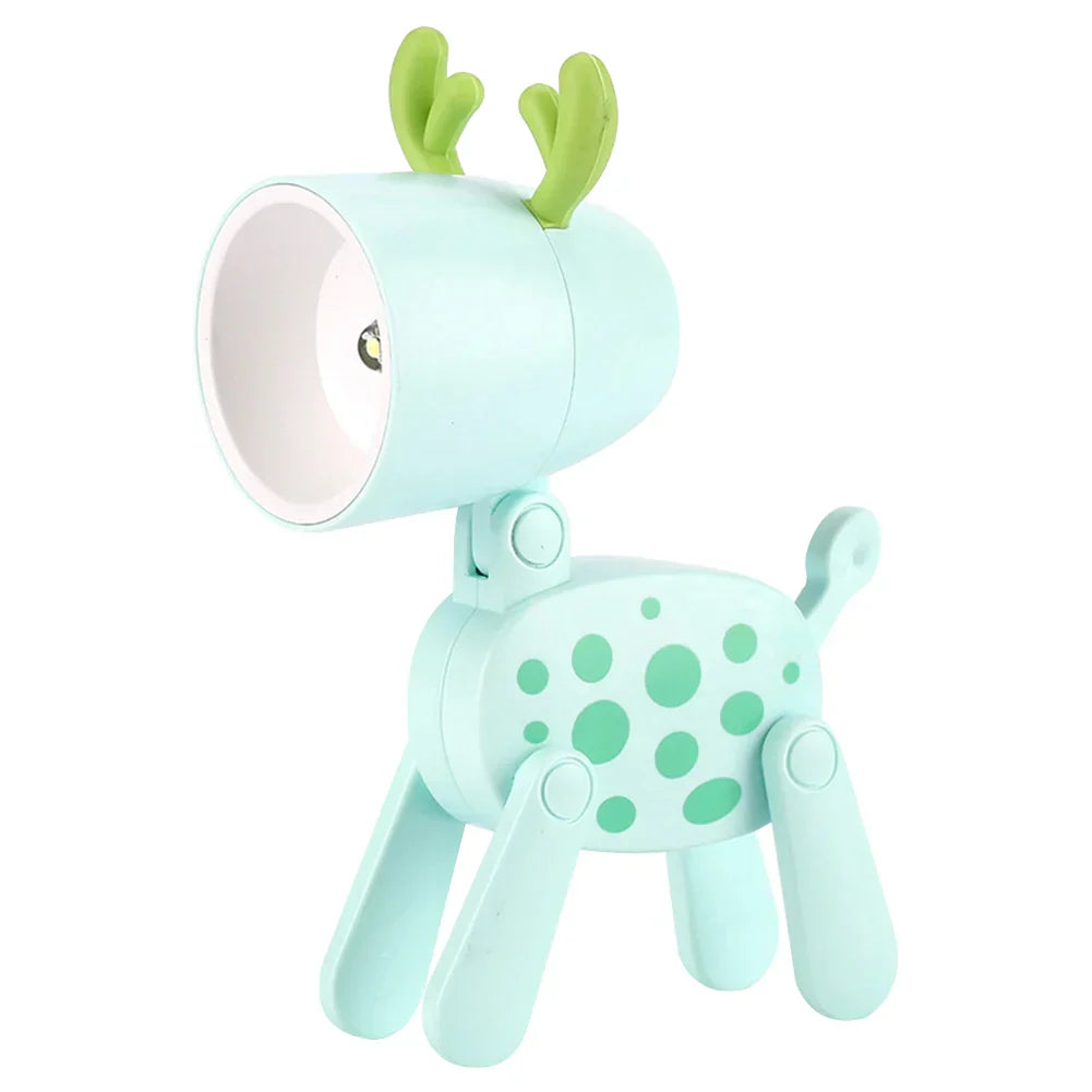 Vivolux | Süße LED-Nachtlampe - Mini-Hund, Hirsch, Dinosaurier Falt-Tischlampe für das Kinderzimmer