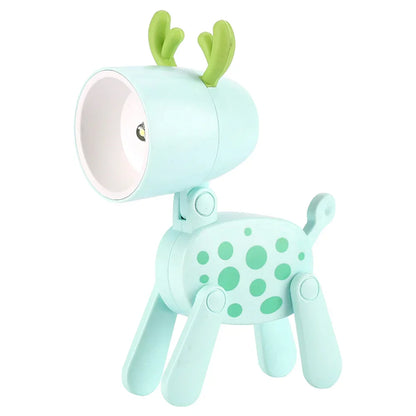Vivolux | Süße LED-Nachtlampe - Mini-Hund, Hirsch, Dinosaurier Falt-Tischlampe für das Kinderzimmer