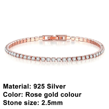 Vivolux | Tennis-Armband – Glänzen Sie mit Attitüde: Eleganz aus Sterlingsilber und Hip-Hop-Flair!