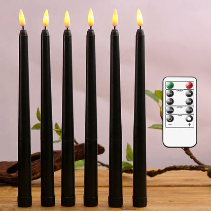 Vivolux | Frendorf - Schwarze LED-Teelichter ohne Flamme mit Fernbedienung für eine unvergessliche Atmosphäre