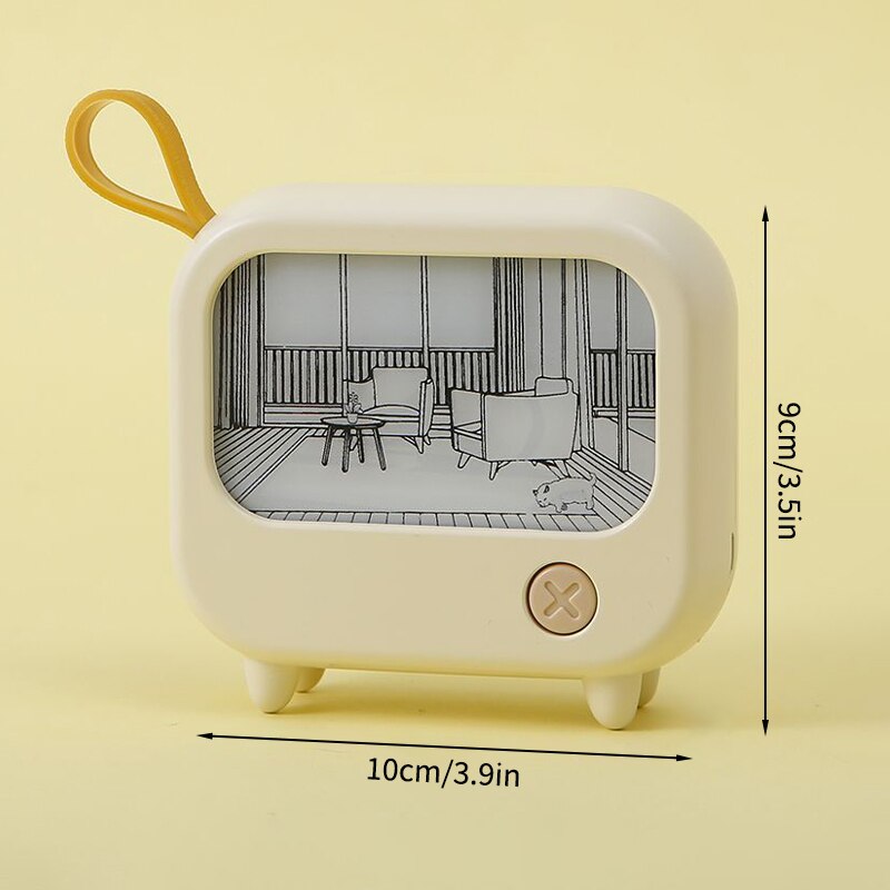 VIvolux | Mini Kunst TV Malerei Dekor Nachttischlampe