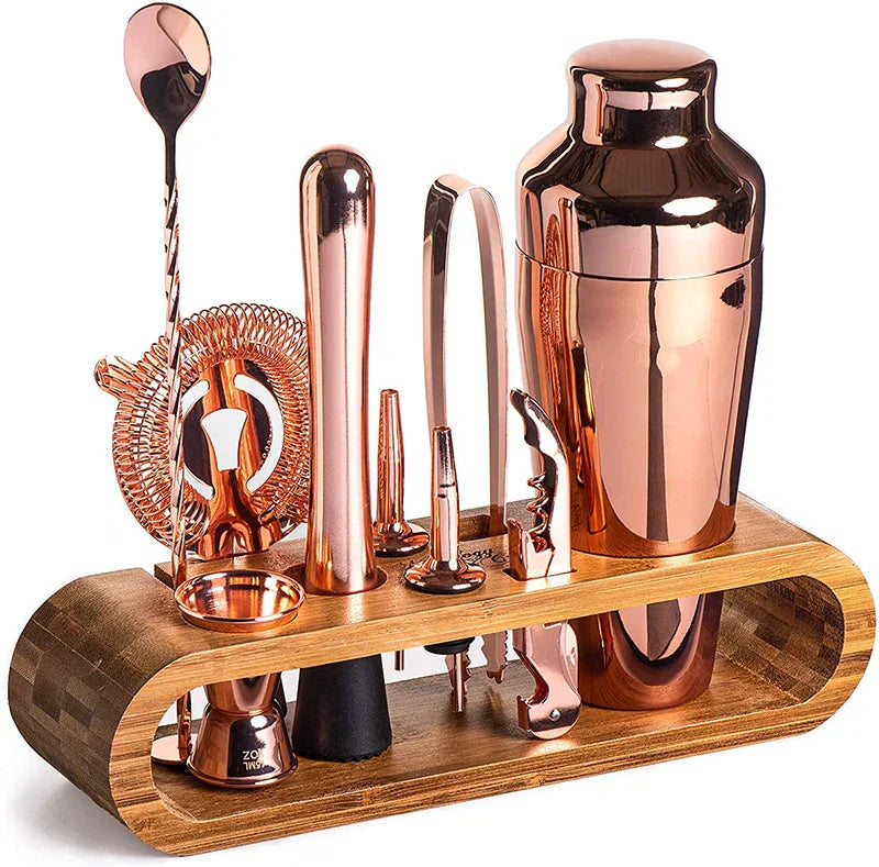 Vivolux | MixArt Metallisches Bar-Set | Elegantes Cocktail- und Barkeeper-Set | Perfekte Getränke leicht gemacht