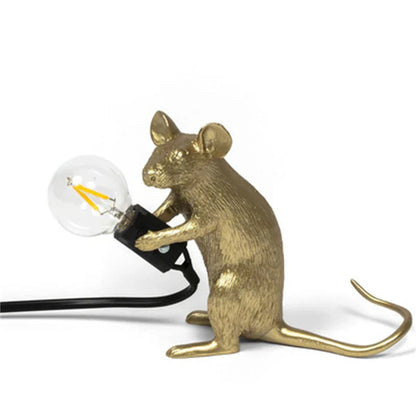 Vivolux | Moderne LED Tier Tischlampen: Harz Ratte, Katze und Eichhörnchen Nachtlichter