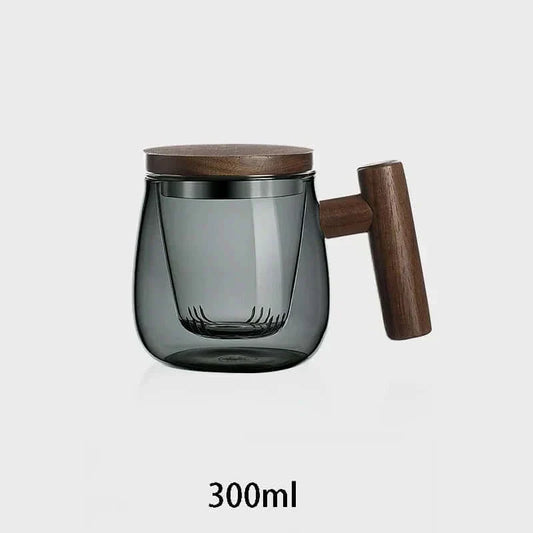 Vivolux | Ultramoderne Glas-Teetasse mit Filter und Deckel