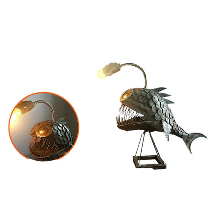 Vivolux | Tischlampe - RusticFish - Anpassbare Beleuchtung - Handgefertigter Künstlerischer Charme
