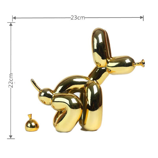 Vivolux | Balloon Dog Sculpture, Balloon Art Statue, Mini Collectible Figurine, Home Decoration, Resin Figure, Desk Accessories, Room Decoration