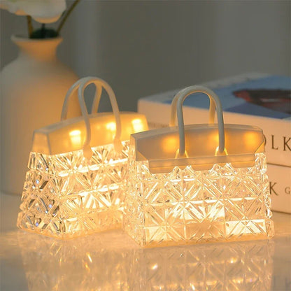 Vivolux | CrystalBag | Kreatives Acryl-Nachtlicht in Handtaschenform