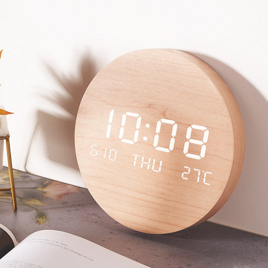 Vivolux | Holz Digitaluhr - Stilvolle Uhr für Zuhause und Büro