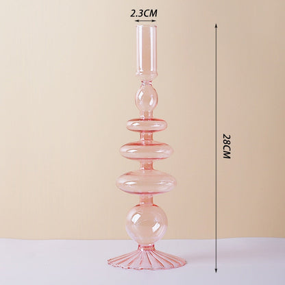 Vivolux | Lila Kerzenständer aus Glas