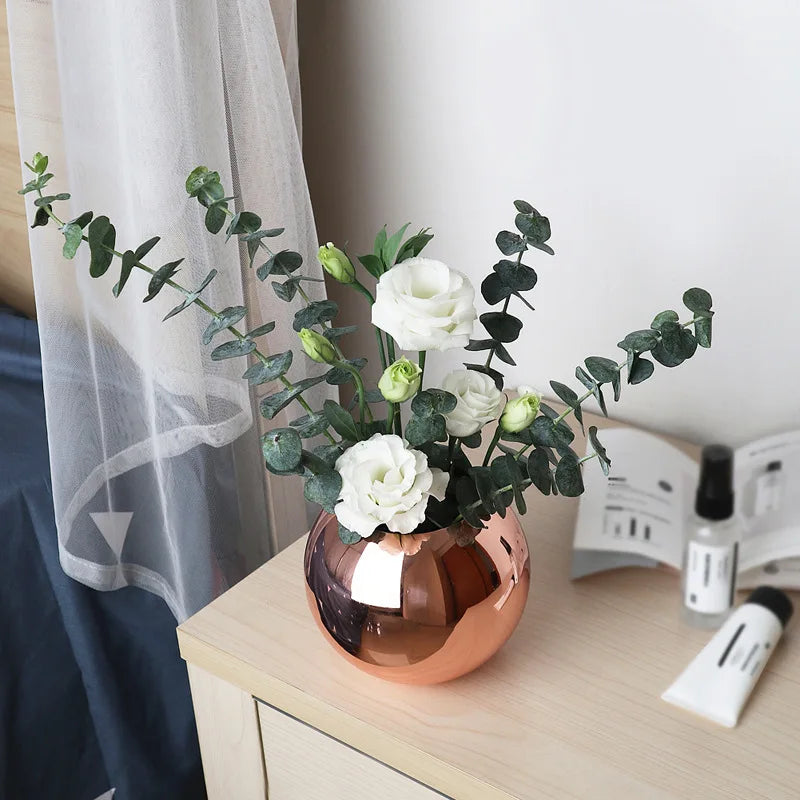 Vivolux | Edelstahlvase im nordischen Stil Desltop-Blumentopf BeFlower Töpfe Gold Schwarz Rose Gold Klassische Wohndekoration