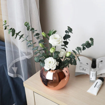Vivolux | Edelstahlvase im nordischen Stil Desltop-Blumentopf BeFlower Töpfe Gold Schwarz Rose Gold Klassische Wohndekoration