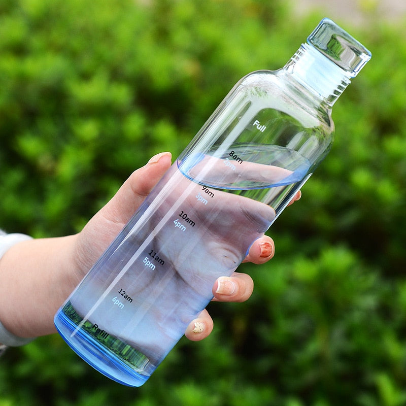 Vivolux | Zeit-Skalen hitzebeständige Glas Wasserflasche