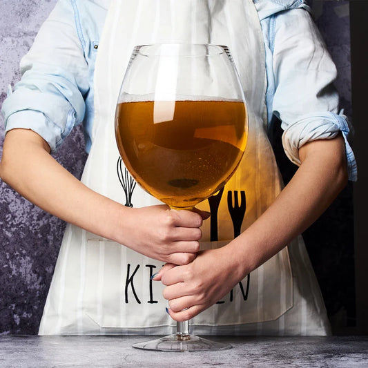 Vivolux | Riesige 106 Oz Weinglas und Bierkrug-Kombo - 3000ML Extra Großes Kristallglas für Partys, Hochzeiten und Feiern