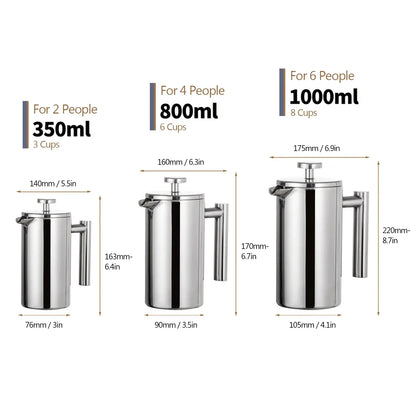 Vivolux | Edelstahl French Press Kaffeemaschine