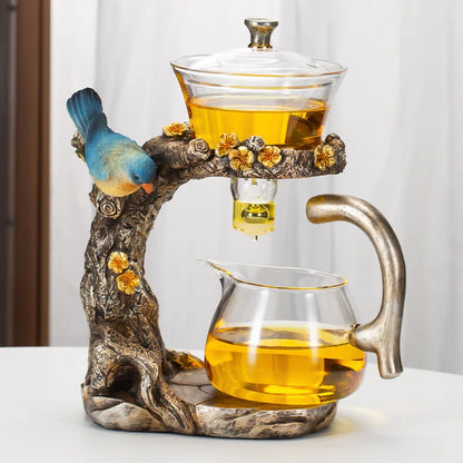 Vivolux | Kung Fu Teekanne Haushalt magnetische Absaugung halbautomatische faule Teezubereitung Werkzeug Glas Tee-Set
