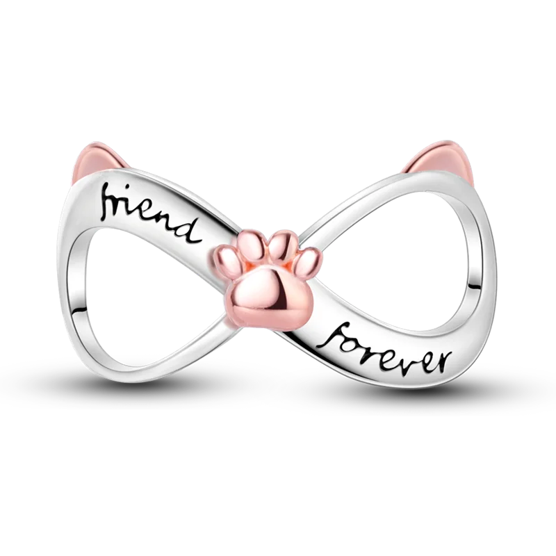 Vivolux | 925 Silber Goldener Leopard Charms Perlen Bunte Chamäleon Nashorn Löwe Skarabäus Katze Anhänger Passend für Original Pandora Armband Schmuck