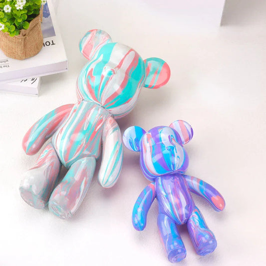Vivolux | Graffiti Painted Fluid Violent Bear White Body Ornaments DIY Handmade Personalized Model Home Desktop Decoration Accessories New