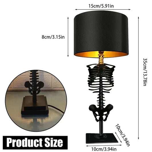 Vivolux | Schädel Tisch Lampe Skelett Horror 3D Statue Kreative Party Ornament Prop Halloween Dekoration Atmosphäre Lampe Nachtlicht