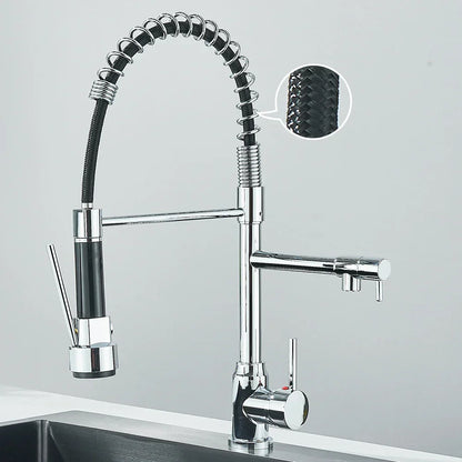 Vivolux | SpringFlow – Küchenarmatur mit Doppel-Auslauf