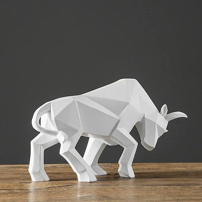 Vivolux | YuryFvna Morden Geometrische Stier-Statue, Ornament, Café, Rinderskulpturen, Tierfiguren, abstrakte Hotel-Heimdekoration