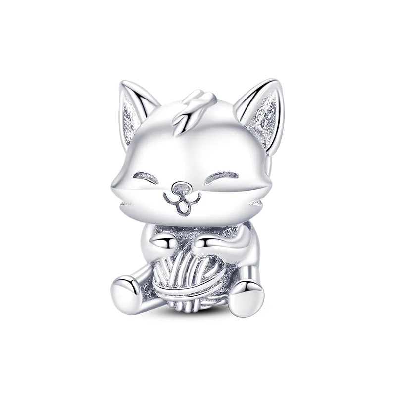 Vivolux | 925 Silber Goldener Leopard Charms Perlen Bunte Chamäleon Nashorn Löwe Skarabäus Katze Anhänger Passend für Original Pandora Armband Schmuck