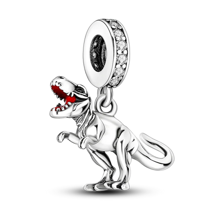 Vivolux | 925 Silber Goldener Leopard Charms Perlen Bunte Chamäleon Nashorn Löwe Skarabäus Katze Anhänger Passend für Original Pandora Armband Schmuck