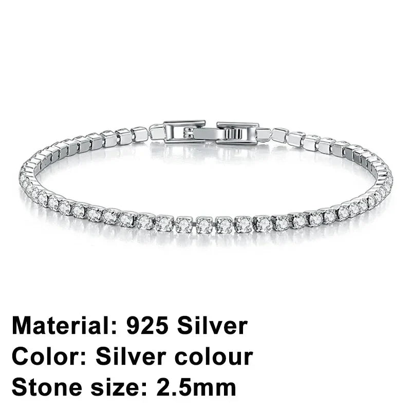 Vivolux | Tennis-Armband – Glänzen Sie mit Attitüde: Eleganz aus Sterlingsilber und Hip-Hop-Flair!