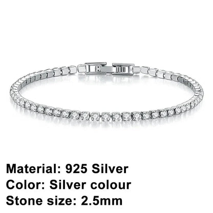 Vivolux | Tennis-Armband – Glänzen Sie mit Attitüde: Eleganz aus Sterlingsilber und Hip-Hop-Flair!