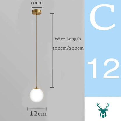 Vivolux | Mid-Century Modern Glas Ball Pendelleuchte
