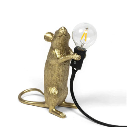 Vivolux | Moderne LED Tier Tischlampen: Harz Ratte, Katze und Eichhörnchen Nachtlichter
