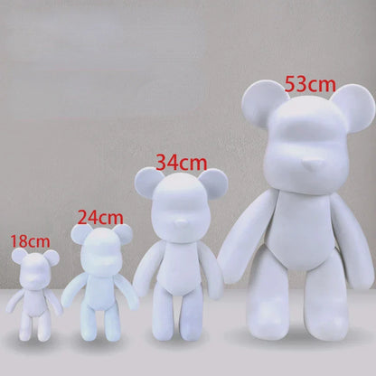 Vivolux | Graffiti Painted Fluid Violent Bear White Body Ornaments DIY Handmade Personalized Model Home Desktop Decoration Accessories New