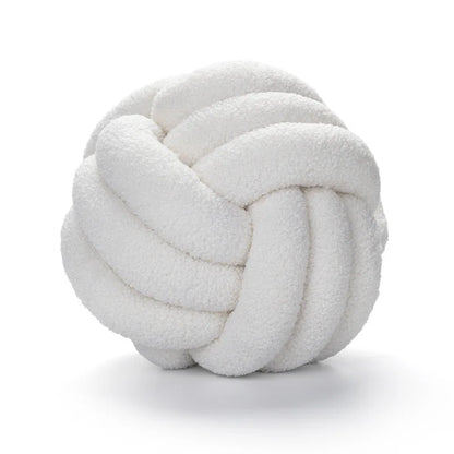Vivolux | Gooi Kissen - Cozy - Handgeknoteter Ball - Lammfell