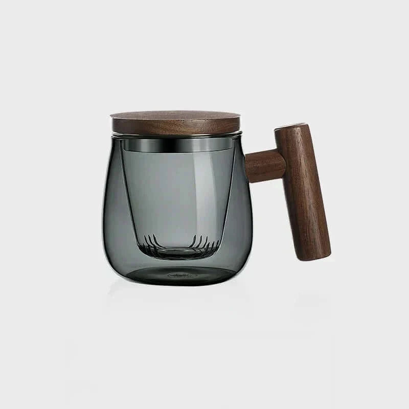 Vivolux | Ultramoderne Glas-Teetasse mit Filter und Deckel