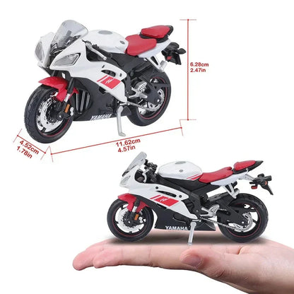 Vivolux | 1:18 Maßstab Yamaha R6 Legierungsroller Sportbike Figuren Diecasts Kinder Spielzeug Motorrad Rennmodell Nachbildungen Sammlergeschenk für Jungen