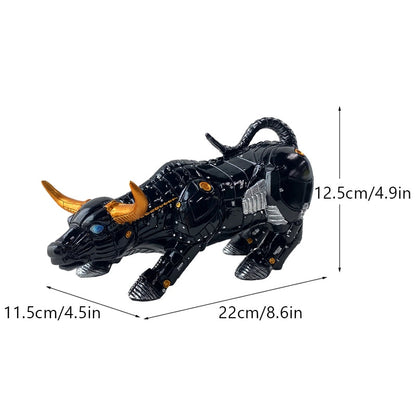 Vivolux | Graffiti-Malerei Harz Bull Figuren Home Wohnzimmer Schlafzimmer Büro Desktop Feng Shui Ornamente Sammlung Statuen