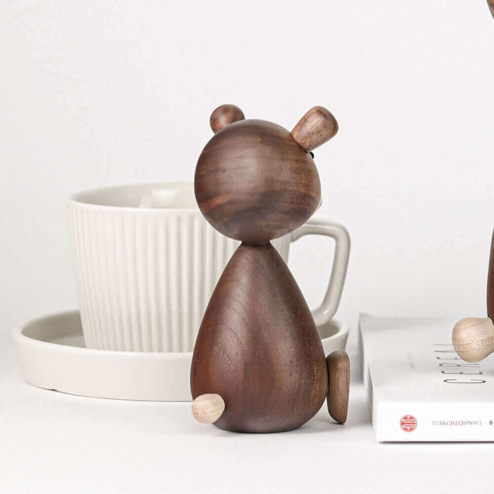 Vivolux | Dänische Holzbraune Bärenfamilie Ornamente
