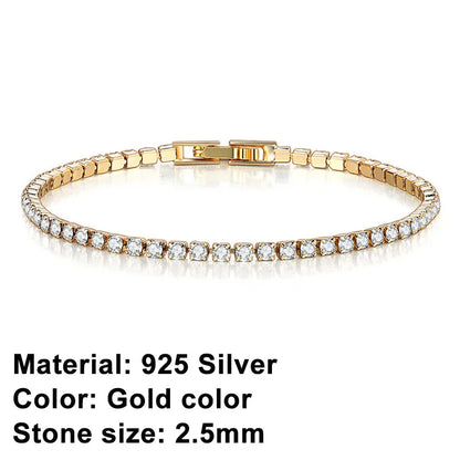 Vivolux | Tennis-Armband – Glänzen Sie mit Attitüde: Eleganz aus Sterlingsilber und Hip-Hop-Flair!