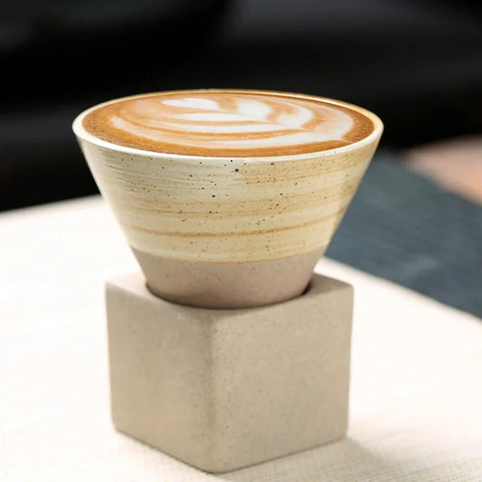 Vivolux | Japanische Kaffeetasse mit Untertasse, 1 Stück, Retro-Keramik-Teetasse, Becher, Latte, Espresso, Pull0, Blumen-Cappuccino, neue Keramiktasse, 100 ml/3,5 oz