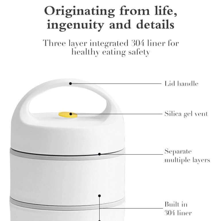 Vivolux | LunchBuddy Premium Mittagsbox | Auslaufsicher & Nachhaltig | Bento-Box mit Fächern | Ideal für Arbeit & Schule