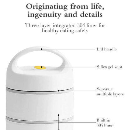 Vivolux | LunchBuddy Premium Mittagsbox | Auslaufsicher & Nachhaltig | Bento-Box mit Fächern | Ideal für Arbeit & Schule