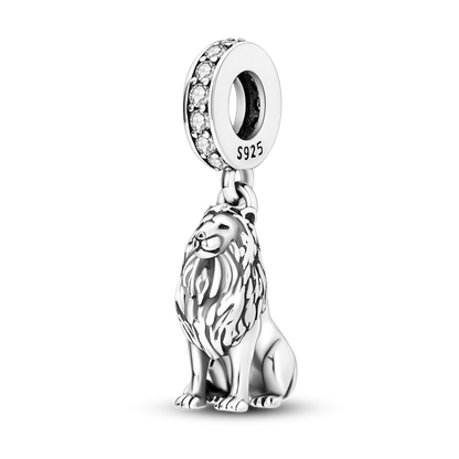 925 Silber Goldener Leopard Charms Perlen Bunte Chamäleon Nashorn Löwe Skarabäus Katze Anhänger Passend für Original Pandora Armband Schmuck